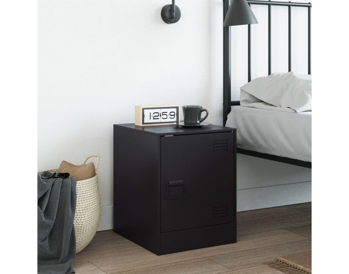 Sonata H Нощно шкафче, черно, 34,5x39x44 см, стомана