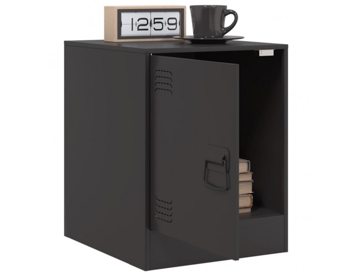 Sonata H Нощно шкафче, черно, 34,5x39x44 см, стомана