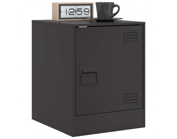 Sonata H Нощно шкафче, черно, 34,5x39x44 см, стомана