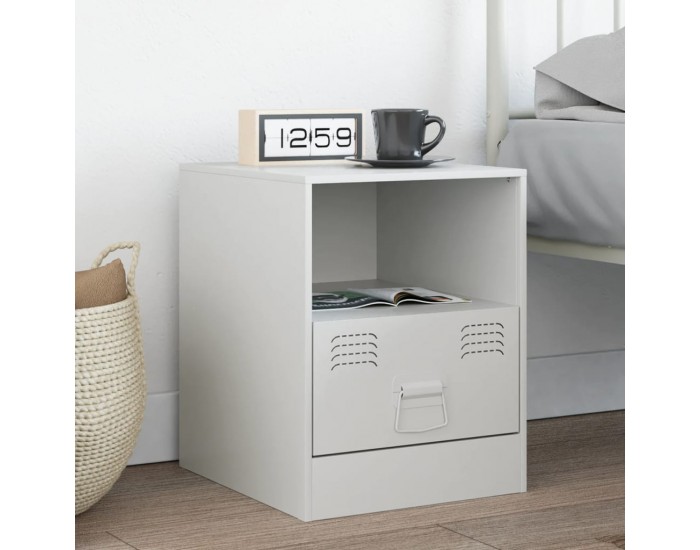 Sonata H Нощно шкафче, бяло, 34,5x39х44 см, стомана