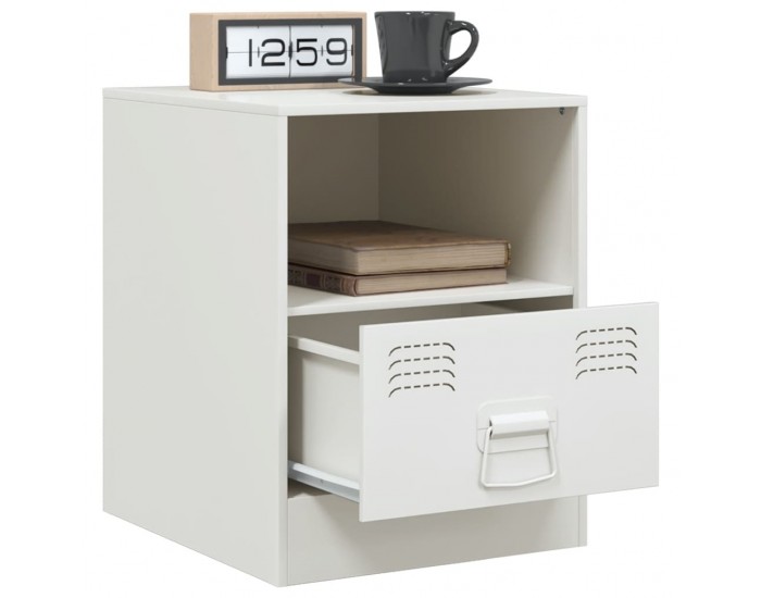 Sonata H Нощно шкафче, бяло, 34,5x39х44 см, стомана