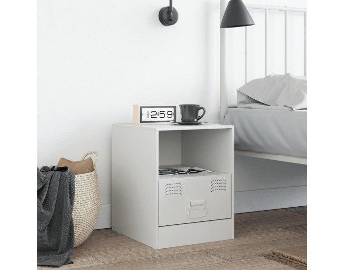 Sonata H Нощно шкафче, бяло, 34,5x39х44 см, стомана