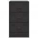 Sonata H Нощно шкафче, черно, 34,5x39x62 см, стомана