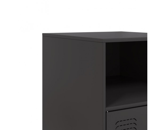 Sonata H Нощно шкафче, черно, 34,5x39x62 см, стомана