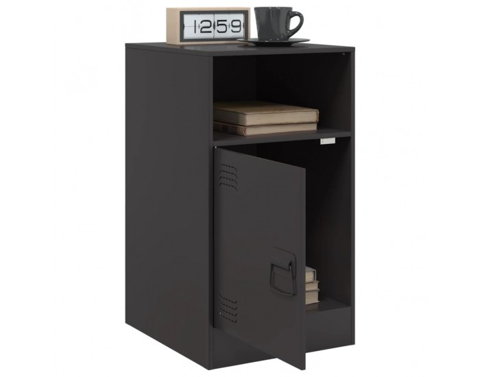 Sonata H Нощно шкафче, черно, 34,5x39x62 см, стомана