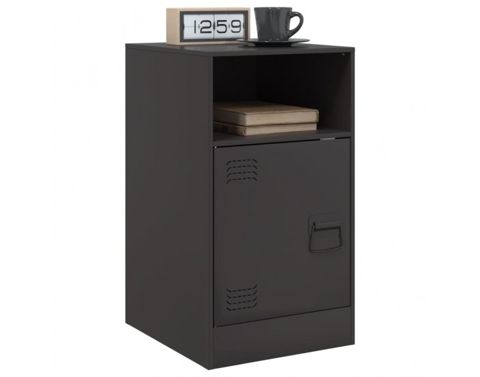 Sonata H Нощно шкафче, черно, 34,5x39x62 см, стомана