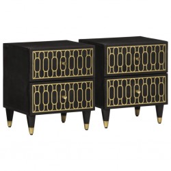 Sonata H Нощни шкафчета, 2 бр, 40x33x46 см, манго масив - Нощни шкафчета