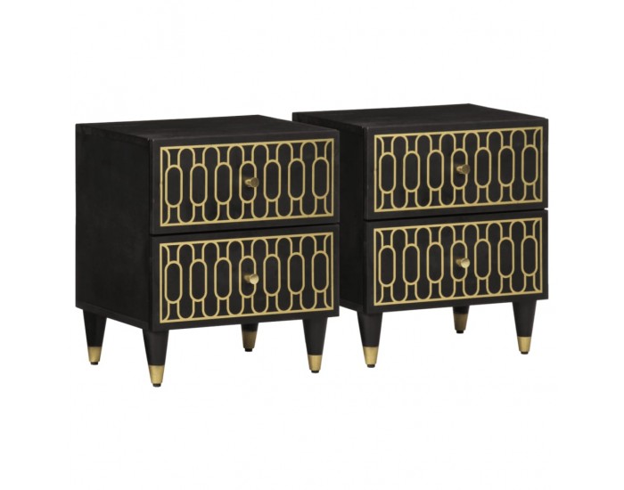 Sonata H Нощни шкафчета, 2 бр, 40x33x46 см, манго масив