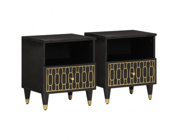 Sonata H Нощни шкафчета, 2 бр, 40x33x46 см, манго масив