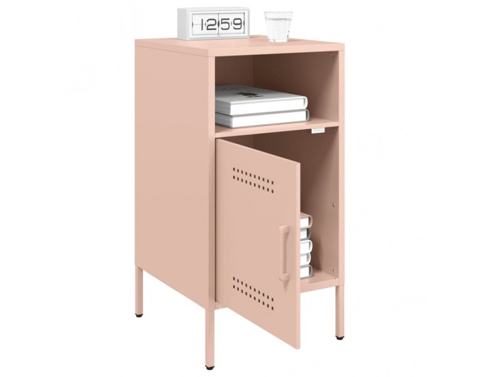 Sonata H Нощни шкафчета, 2 бр, розово, 36x39x68 см, стомана