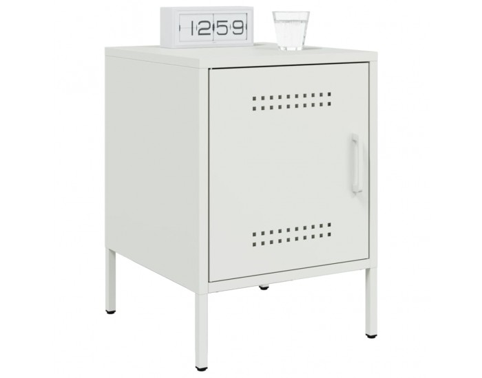 Sonata H Нощни шкафчета 2 бр бял 36x39x50,5 см стомана
