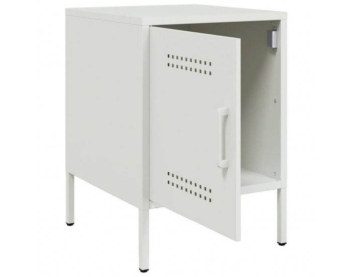 Sonata H Нощни шкафчета 2 бр бял 36x39x50,5 см стомана