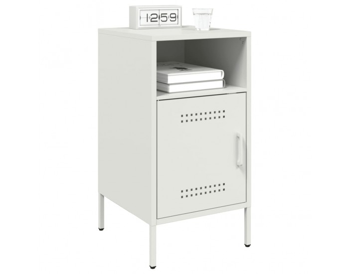 Sonata H Нощно шкафче, бяло, 36x39x68 см, стомана