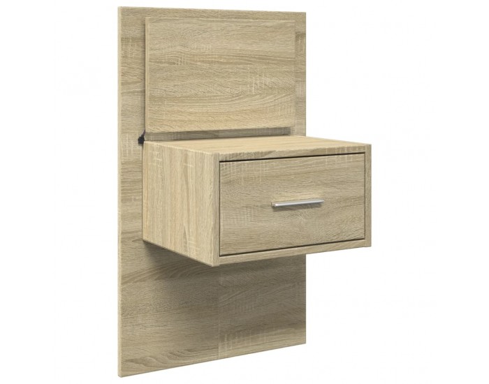 Sonata H Нощно шкафче за стена с LED осветление, дъб сонома