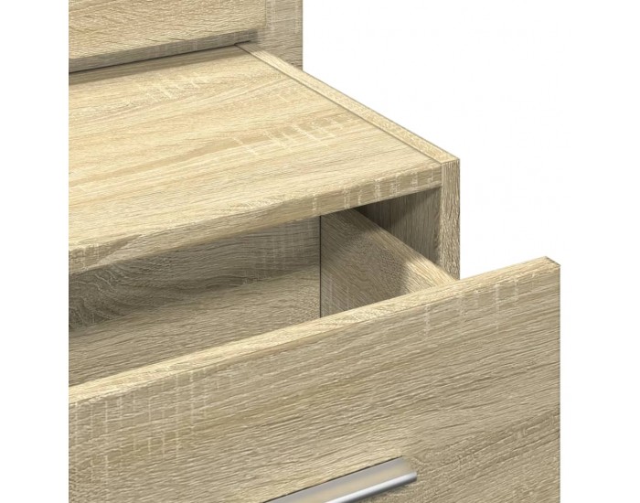 Sonata H Нощно шкафче за стена с LED осветление, дъб сонома