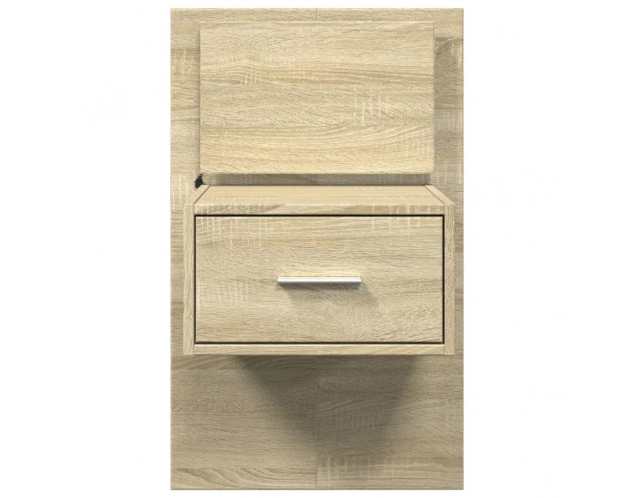 Sonata H Нощно шкафче за стена с LED осветление, дъб сонома