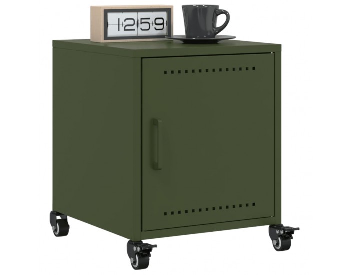 Sonata H Нощно шкафче, маслиненозелено, 36x39x43,5 см, стомана