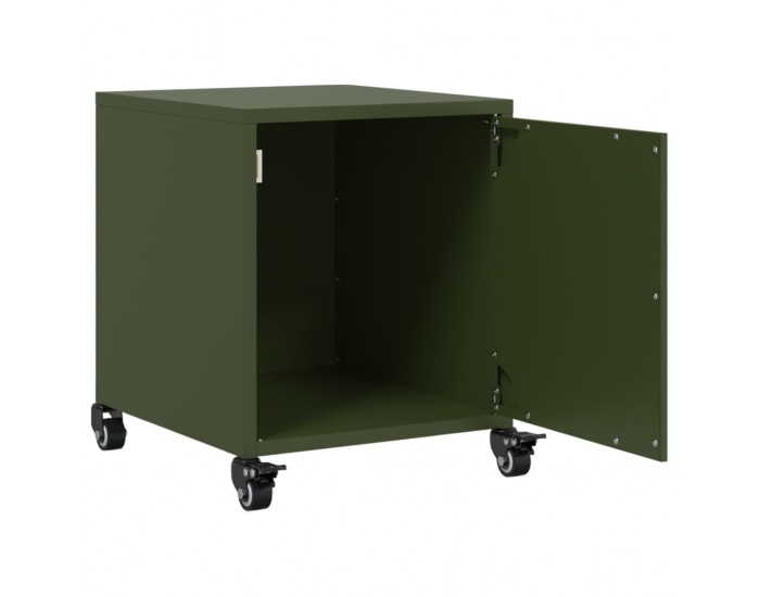 Sonata H Нощно шкафче, маслиненозелено, 36x39x43,5 см, стомана