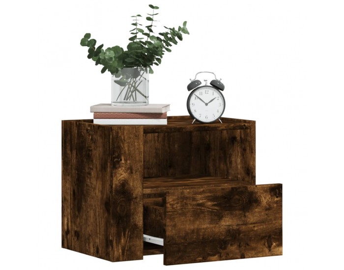 Sonata H Нощни шкафчета за стенен монтаж, 2 бр, опушен дъб, 45x30x35 см