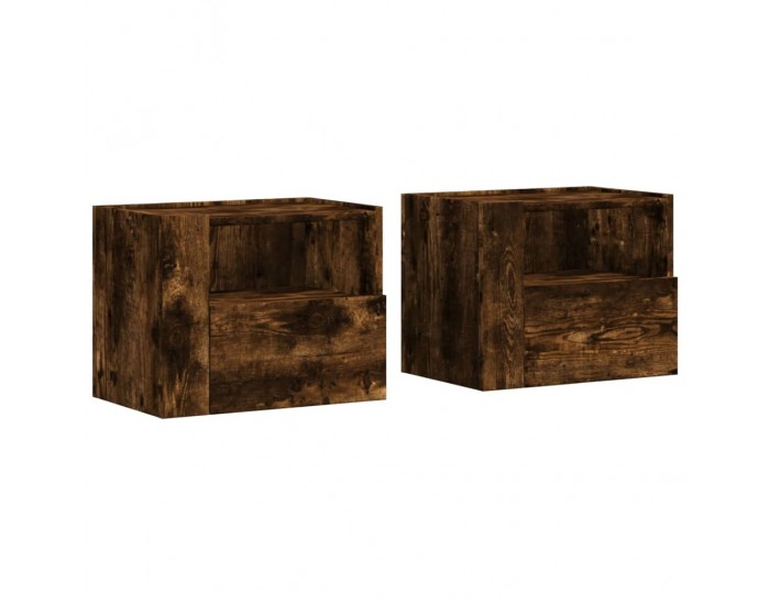 Sonata H Нощни шкафчета за стенен монтаж, 2 бр, опушен дъб, 45x30x35 см