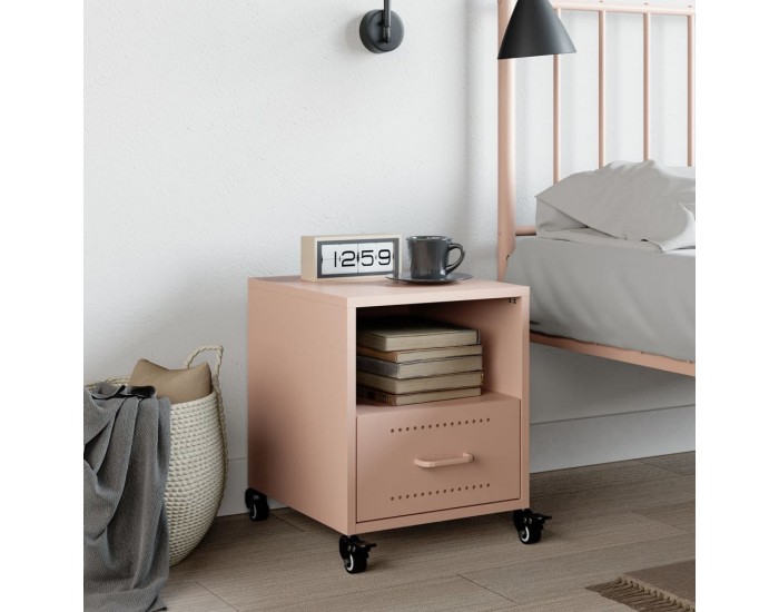 Sonata H Нощно шкафче, розово, 36x39x43,5 см, стомана
