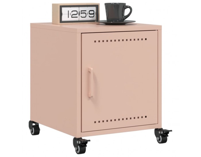 Sonata H Нощни шкафчета, 2 бр, розови, 36x39x43,5 см, стомана