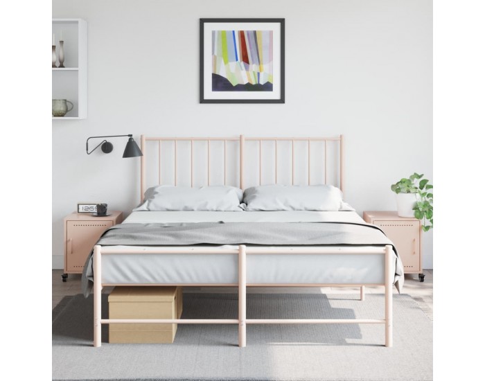 Sonata H Нощни шкафчета, 2 бр, розови, 36x39x43,5 см, стомана