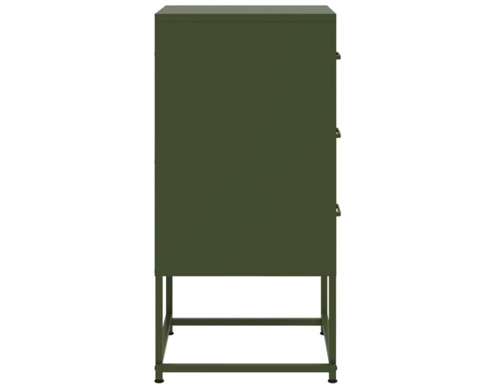 Sonata H Нощни шкафчета 2 бр маслиненозелени 36x39x78 см стомана