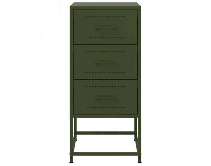 Sonata H Нощни шкафчета 2 бр маслиненозелени 36x39x78 см стомана