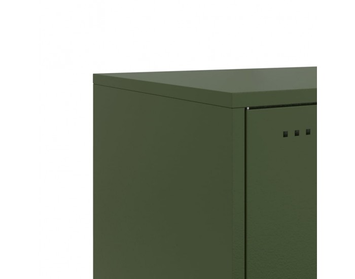 Sonata H Нощни шкафчета 2 бр маслиненозелени 36x39x78 см стомана
