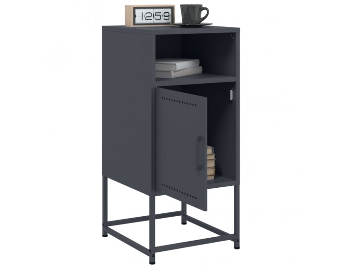 Sonata H Нощно шкафче, антрацит, 36x39x78 см, стомана