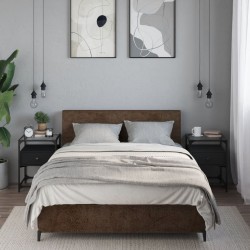 Sonata H Нощни шкафчета, 2 бр, черни, 40x40x55 см, инженерно дърво - Нощни шкафчета