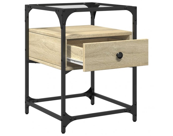 Sonata H Нощни шкафчета 2 бр дъб сонома 40x40x55 см инженерно дърво