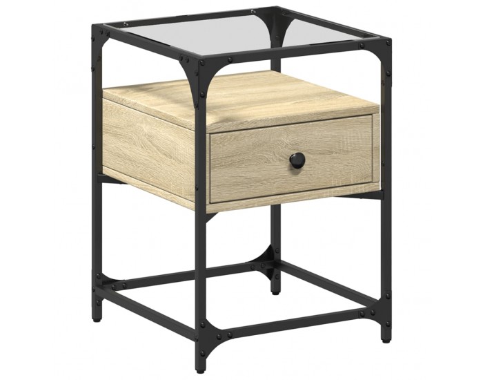 Sonata H Нощни шкафчета 2 бр дъб сонома 40x40x55 см инженерно дърво