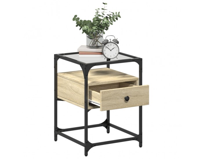 Sonata H Нощни шкафчета 2 бр дъб сонома 40x40x55 см инженерно дърво