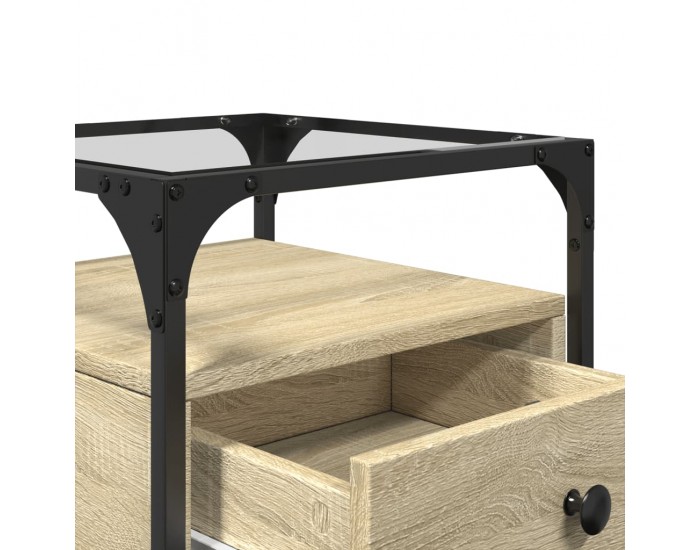 Sonata H Нощни шкафчета 2 бр дъб сонома 40x40x55 см инженерно дърво