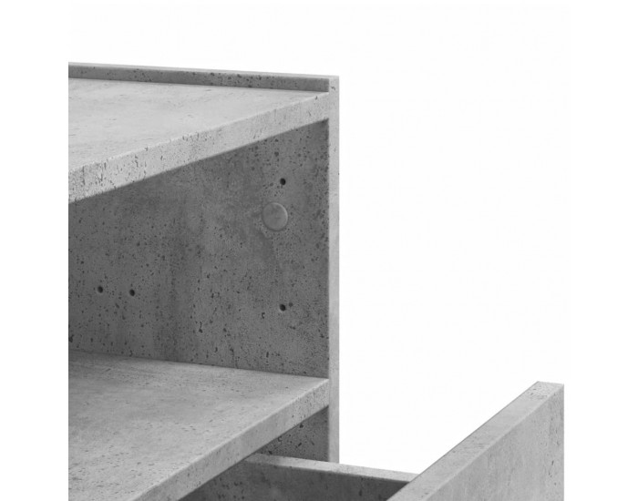 Sonata H Нощно шкафче за стенен монтаж, бетонно сив, 45x30x35 см