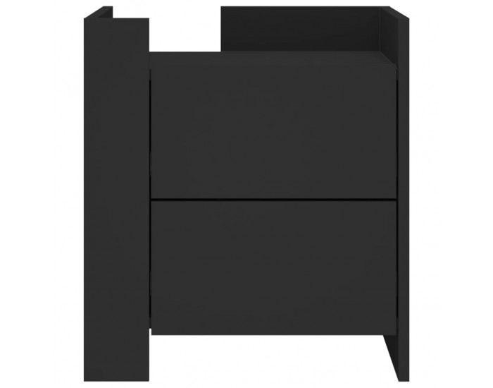 Sonata H Нощно шкафче, черно, 45x50x50 см, инженерно дърво