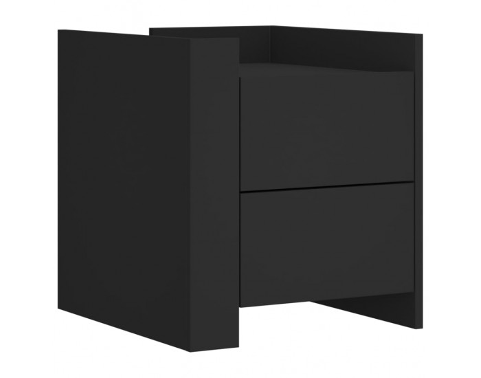 Sonata H Нощно шкафче, черно, 45x50x50 см, инженерно дърво