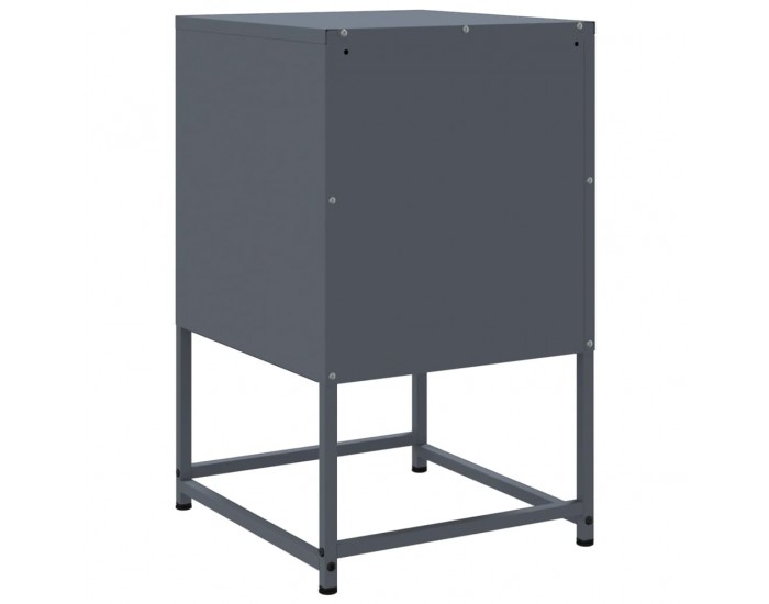 Sonata H Нощни шкафчета 2 бр антрацит 36x39x60,5 см стомана