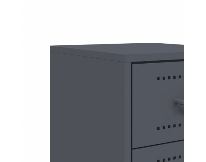 Sonata H Нощни шкафчета 2 бр антрацит 36x39x60,5 см стомана