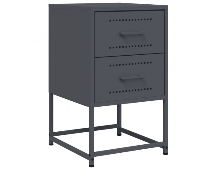 Sonata H Нощни шкафчета 2 бр антрацит 36x39x60,5 см стомана