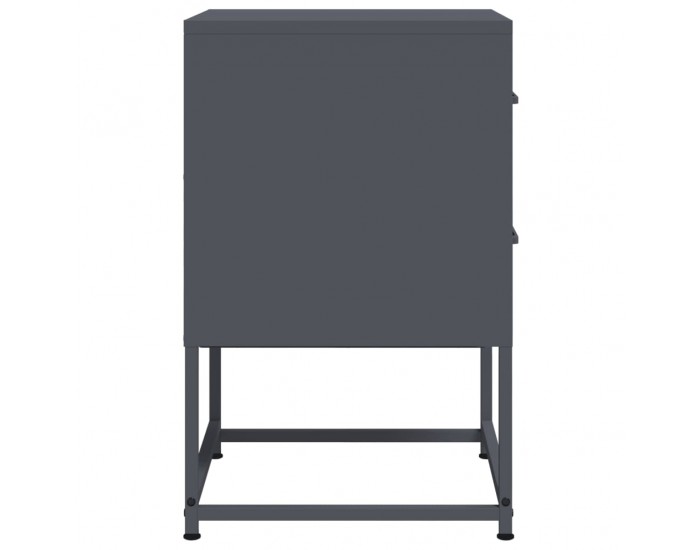 Sonata H Нощни шкафчета 2 бр антрацит 36x39x60,5 см стомана