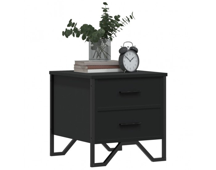 Sonata H Нощно шкафче, черно, 40x30x40 см, инженерно дърво