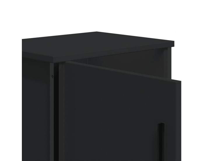 Sonata H Нощно шкафче, черно, 40x30x40 см, инженерно дърво