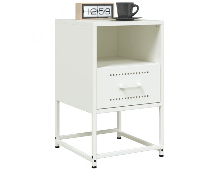 Sonata H Нощно шкафче, бял, 36x39x60,5 см, стомана