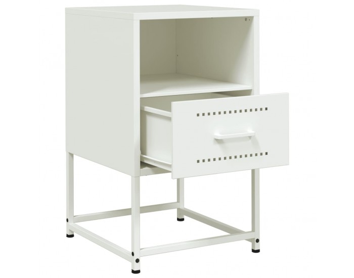 Sonata H Нощно шкафче, бял, 36x39x60,5 см, стомана