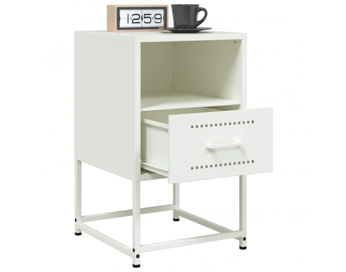 Sonata H Нощно шкафче, бял, 36x39x60,5 см, стомана