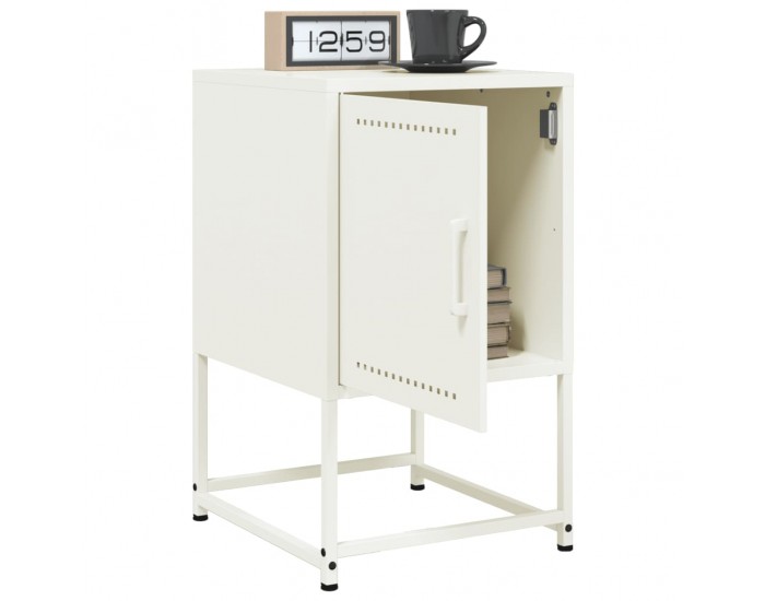 Sonata H Нощно шкафче, бял, 36x39x60,5 см, стомана