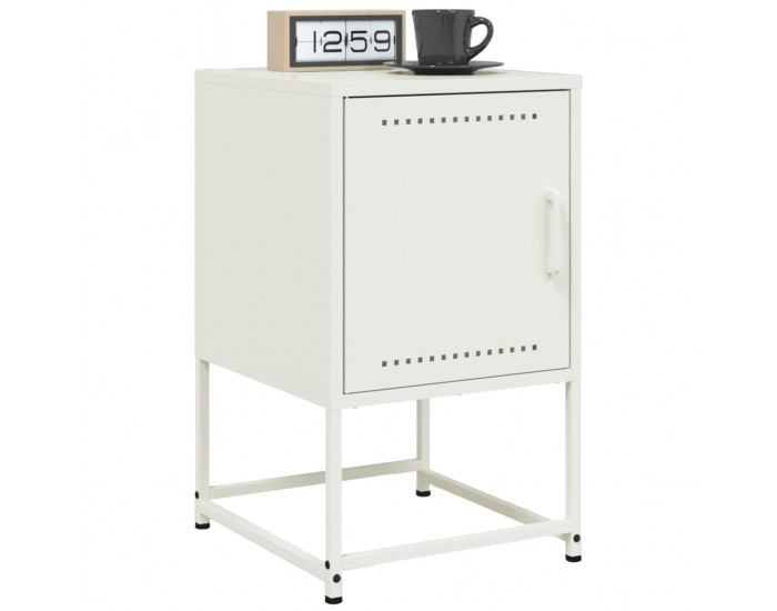 Sonata H Нощно шкафче, бял, 36x39x60,5 см, стомана